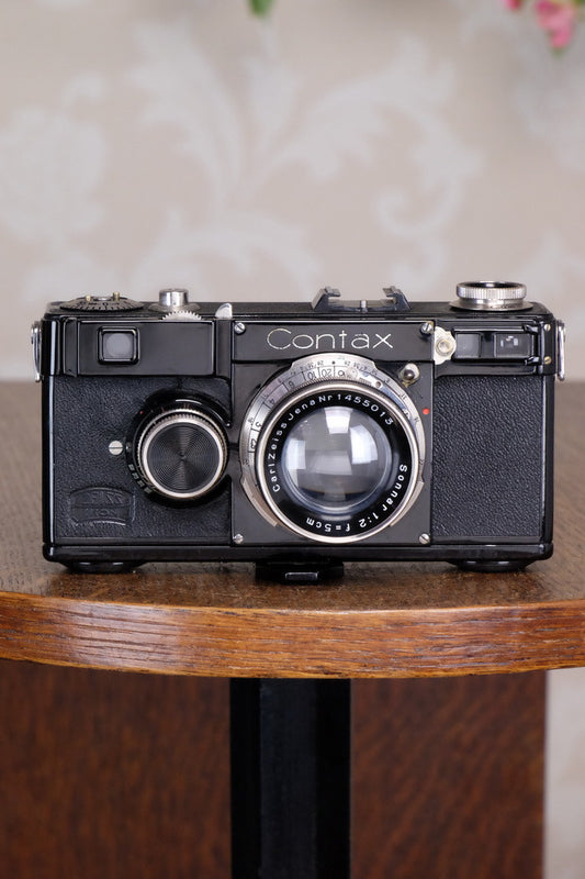 SUPERB! 1935 Zeiss Ikon Contax I, 35mm rangefinder, CLA’d, FRESHLY SERVICED! - Zeiss-Ikon- Petrakla Classic Cameras