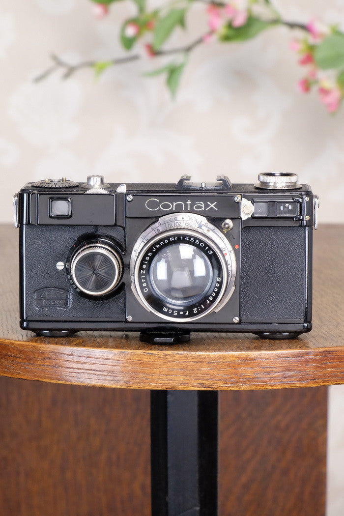 SUPERB! 1935 Zeiss Ikon Contax I, 35mm rangefinder, CLA’d, FRESHLY SERVICED! - Zeiss-Ikon- Petrakla Classic Cameras