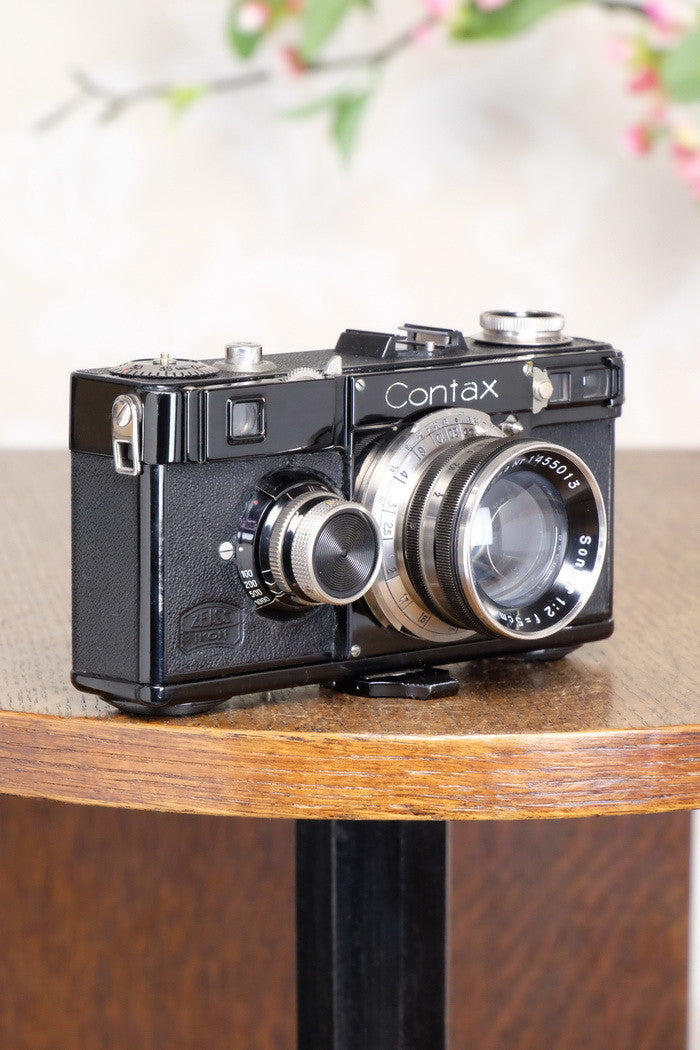 SUPERB! 1935 Zeiss Ikon Contax I, 35mm rangefinder, CLA’d, FRESHLY SERVICED! - Zeiss-Ikon- Petrakla Classic Cameras