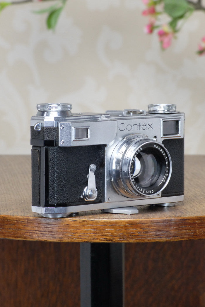 SUPERB! 1939 Zeiss Ikon Contax II, with original case, Freshly Serviced! - Zeiss-Ikon- Petrakla Classic Cameras