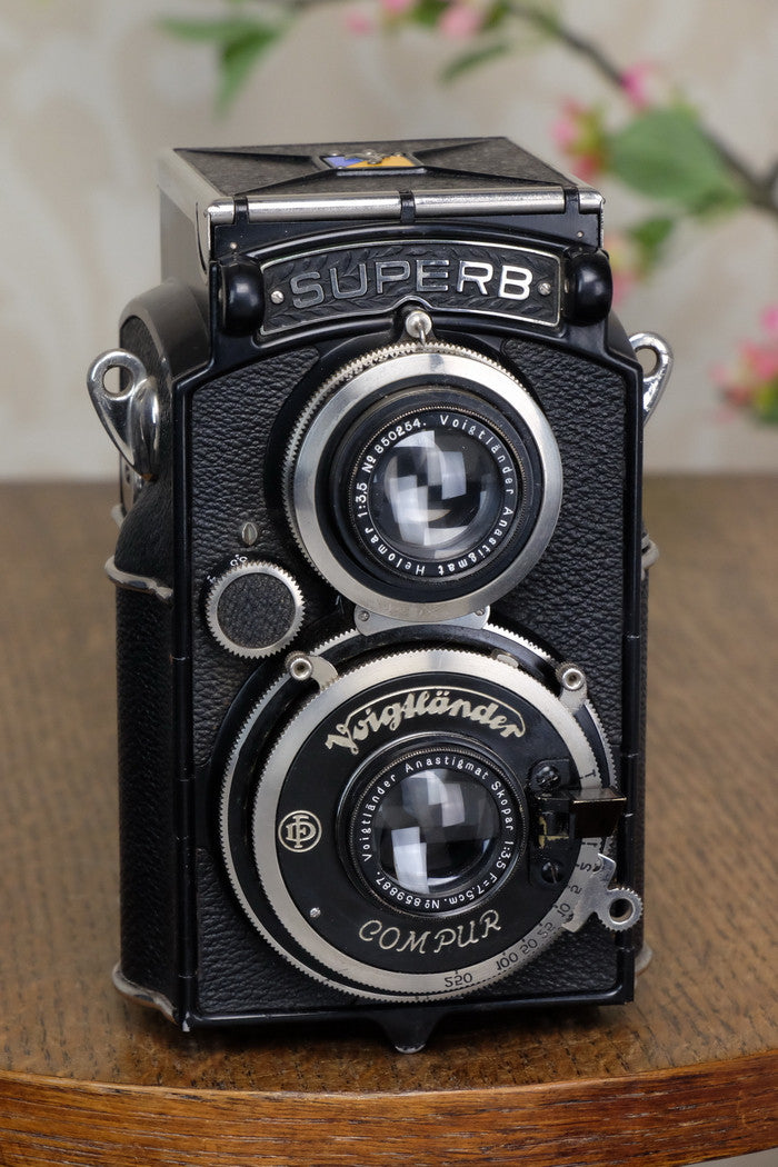 1933 Voigtlander 6x6 Superb TLR, the desirable model with “big ears”, Freshly Serviced! - Voigtlander- Petrakla Classic Cameras