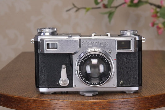 SUPERB! 1941 Zeiss Ikon Contax II,with a Carl Zeiss 2.0/50mm lens, Freshly Serviced, Ready for immediate use! - Zeiss-Ikon- Petrakla Classic Cameras