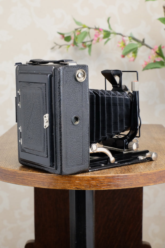 SUPERB! 1928 Voigtlander BERGHEIL Camera with HELIAR LENS and 120 Roll-film back! Freshly serviced CLA’d - Voigtlander- Petrakla Classic Cameras