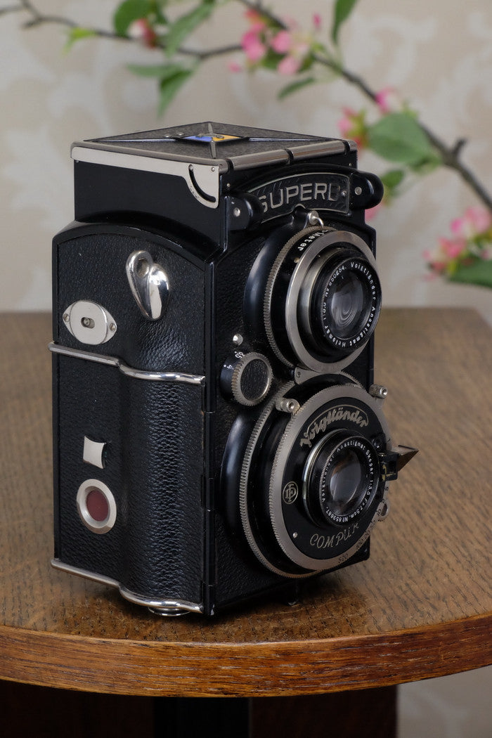 1933 Voigtlander 6x6 Superb TLR, the desirable model with “big ears”, Freshly Serviced! - Voigtlander- Petrakla Classic Cameras