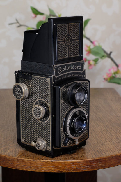 1934 Art-Deco Nickel-plated rolleicord CLA's, Freshly Serviced! - Frank & Heidecke- Petrakla Classic Cameras