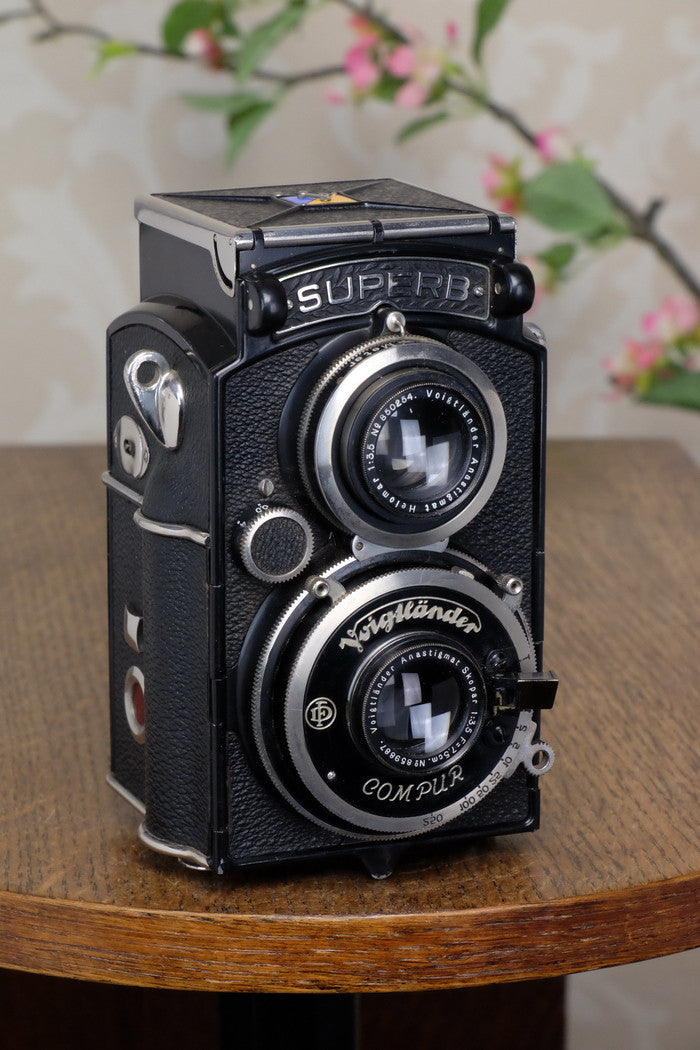 1933 Voigtlander 6x6 Superb TLR, the desirable model with “big ears”, Freshly Serviced! - Voigtlander- Petrakla Classic Cameras