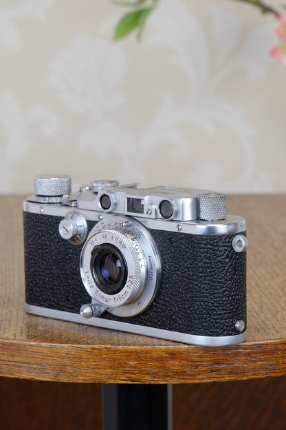 Superb! 1934 Leitz Leica III with 3.5/50mm Leitz Elmar lens, CLA'd, Freshly Serviced! - Leitz- Petrakla Classic Cameras