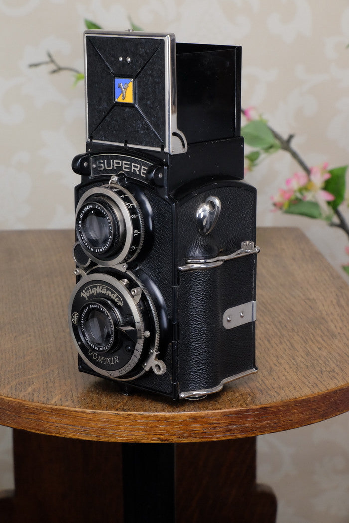 1933 Voigtlander 6x6 Superb TLR, the desirable model with “big ears”, Freshly Serviced! - Voigtlander- Petrakla Classic Cameras