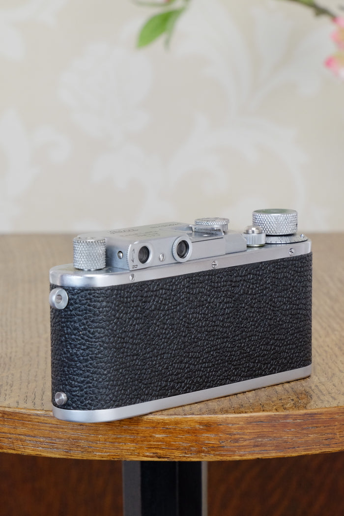 Superb! 1934 Leitz Leica III with 3.5/50mm Leitz Elmar lens, CLA'd, Freshly Serviced! - Leitz- Petrakla Classic Cameras