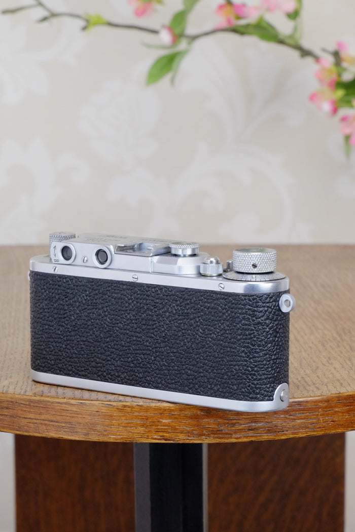 Superb! 1934 Leitz Leica III with 3.5/50mm Leitz Elmar lens, CLA'd, Freshly Serviced! - Leitz- Petrakla Classic Cameras