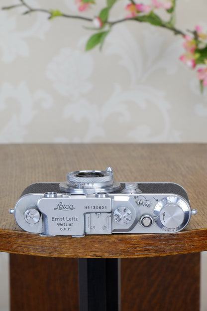 Superb! 1934 Leitz Leica III with 3.5/50mm Leitz Elmar lens, CLA'd, Freshly Serviced! - Leitz- Petrakla Classic Cameras