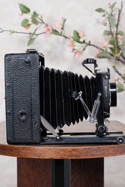 1927 Voigtlander 9x12 Bergheil Camera with HELIAR LENS! Freshly serviced CLA’d - Voigtlander- Petrakla Classic Cameras