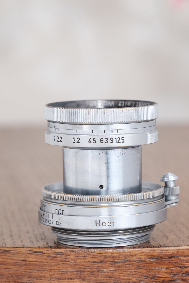 RARE! 1940 Military Leitz 50mm Summitar lens, with “HEER” engraving. - Leitz- Petrakla Classic Cameras