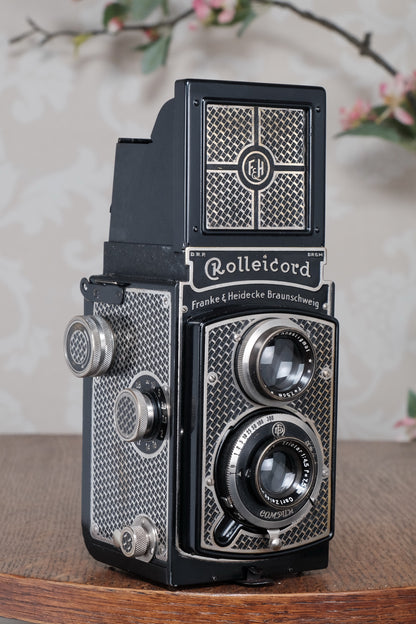 1934 Art-Deco Nickel-plated Rolleicord CLA’d, Freshly Serviced!