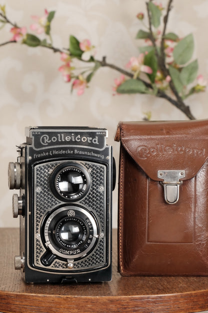 Superb! 1935 Art-Deco Nickel-plated Rolleicord CLA’d, Freshly Serviced! - Frank & Heidecke- Petrakla Classic Cameras