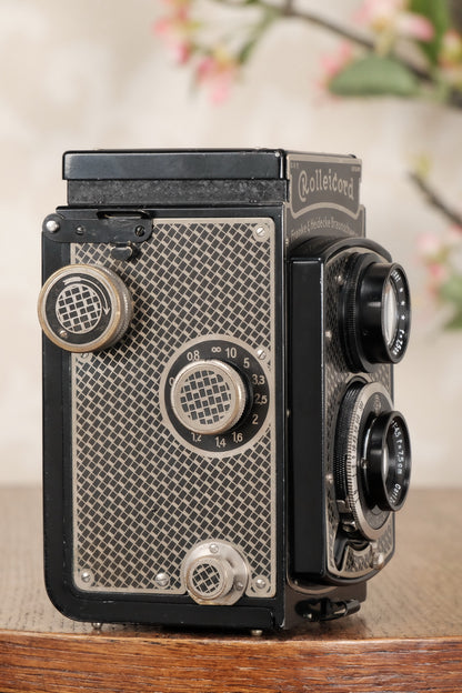 Superb! 1935 Art-Deco Nickel-plated Rolleicord CLA’d, Freshly Serviced! - Frank & Heidecke- Petrakla Classic Cameras