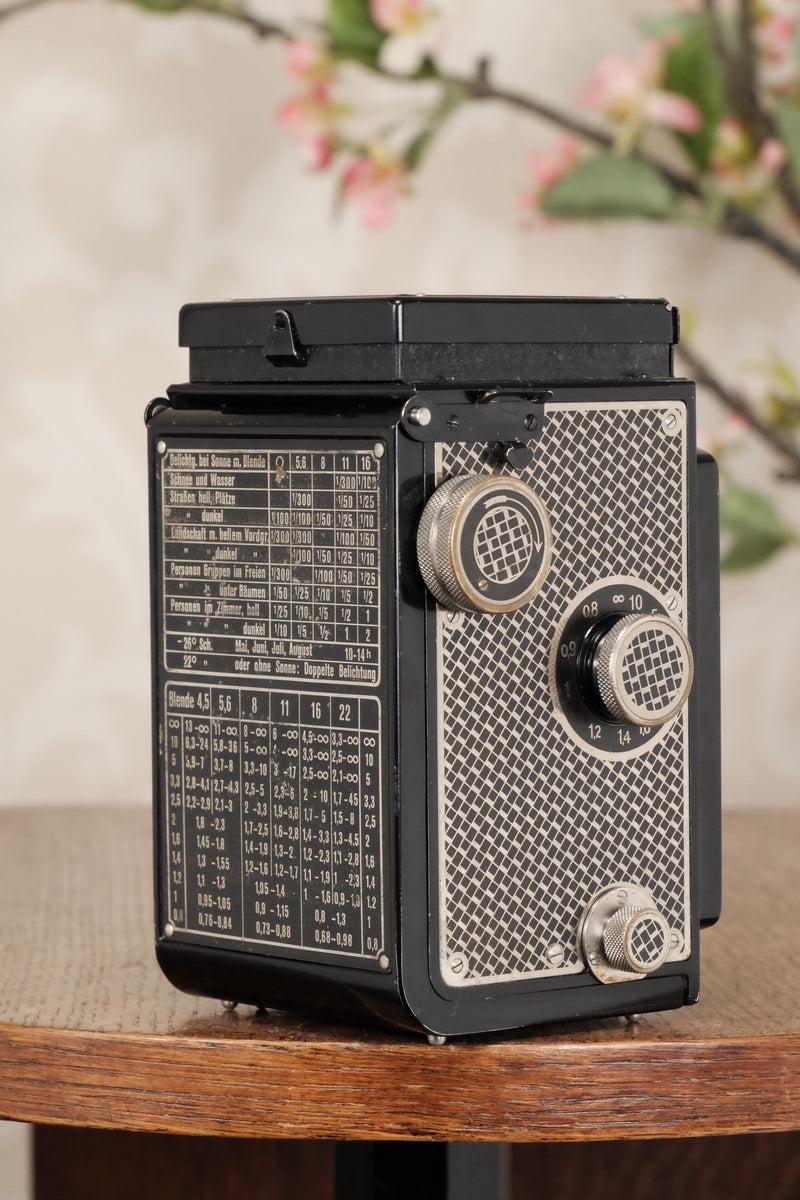 Superb! 1935 Art-Deco Nickel-plated Rolleicord CLA’d, Freshly Serviced! - Frank & Heidecke- Petrakla Classic Cameras