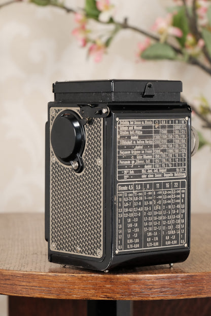 Superb! 1935 Art-Deco Nickel-plated Rolleicord CLA’d, Freshly Serviced! - Frank & Heidecke- Petrakla Classic Cameras