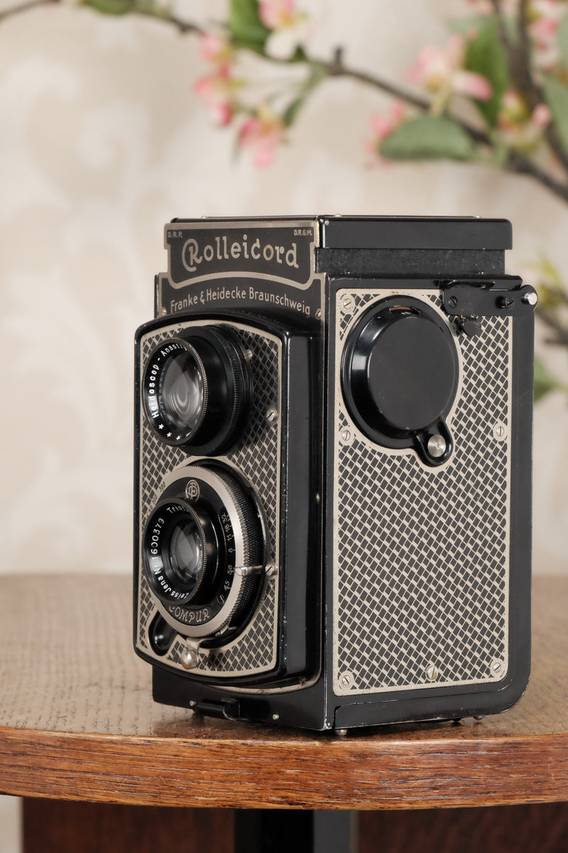 Superb! 1935 Art-Deco Nickel-plated Rolleicord CLA’d, Freshly Serviced! - Frank & Heidecke- Petrakla Classic Cameras