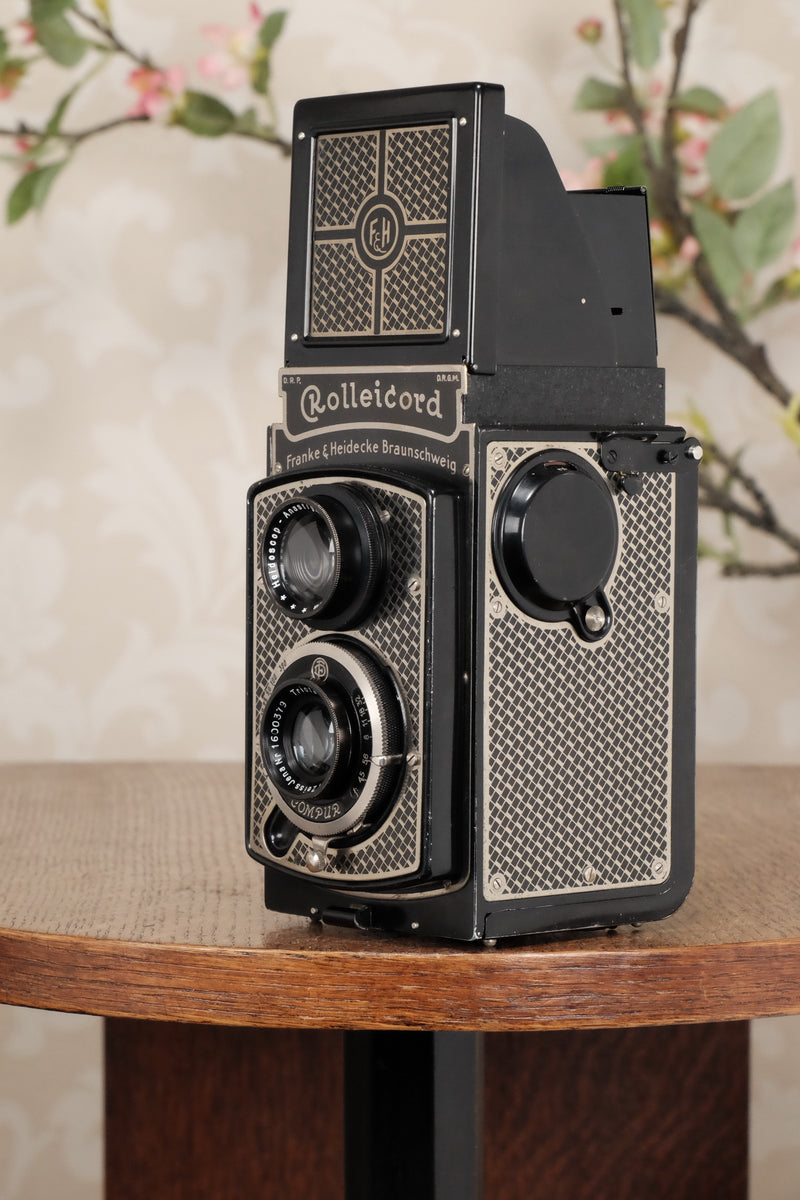 Superb! 1935 Art-Deco Nickel-plated Rolleicord CLA’d, Freshly Serviced! - Frank & Heidecke- Petrakla Classic Cameras