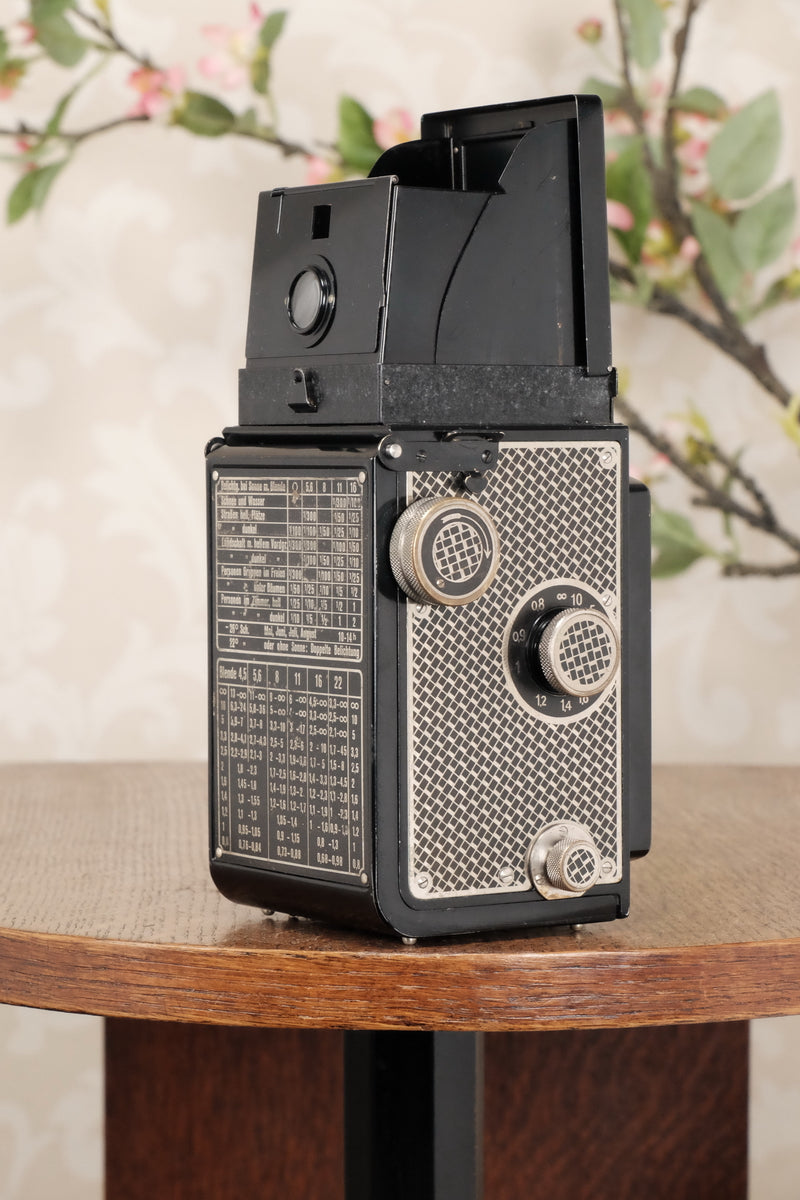 Superb! 1935 Art-Deco Nickel-plated Rolleicord CLA’d, Freshly Serviced! - Frank & Heidecke- Petrakla Classic Cameras