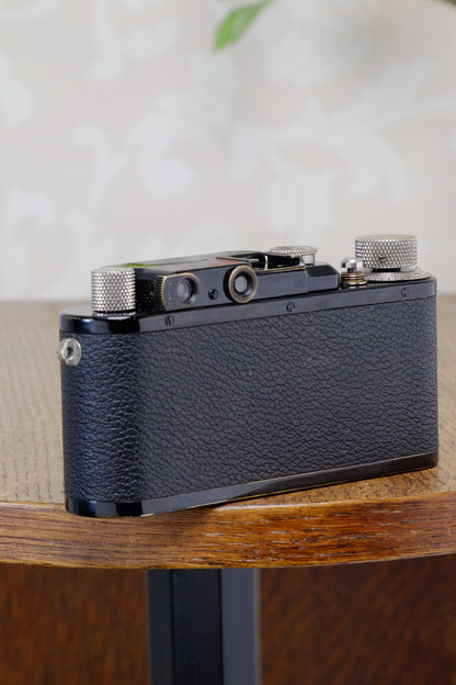 SUPERB! 1932 Black Leitz Leica III,  CLA'd, Freshly Serviced! - Leitz- Petrakla Classic Cameras