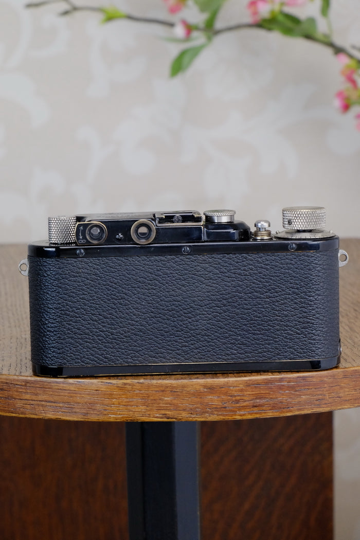 SUPERB! 1932 Black Leitz Leica III,  CLA'd, Freshly Serviced! - Leitz- Petrakla Classic Cameras