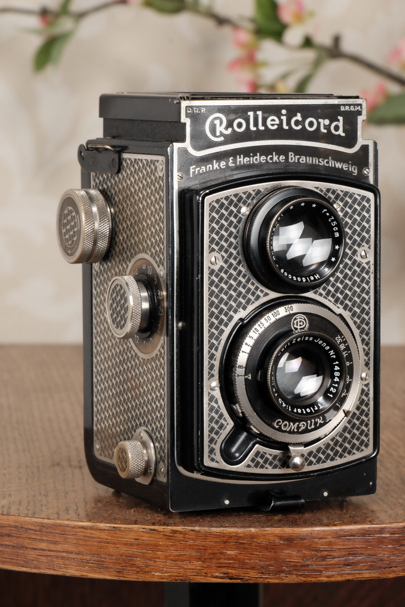 1934 Art-Deco Nickel-plated Rolleicord CLA’d, Freshly Serviced! - Frank & Heidecke- Petrakla Classic Cameras