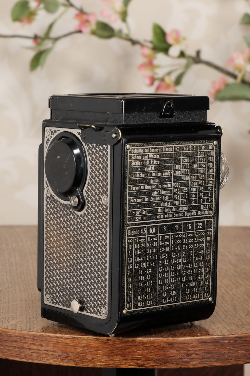 1934 Art-Deco Nickel-plated Rolleicord CLA’d, Freshly Serviced! - Frank & Heidecke- Petrakla Classic Cameras