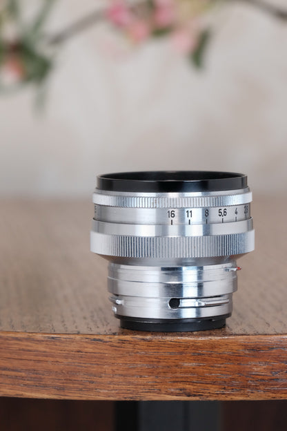 Near Mint! Coated F1.5/50mm Zeiss-Opton Sonnar Lens. For Contax rangefinder cameras<