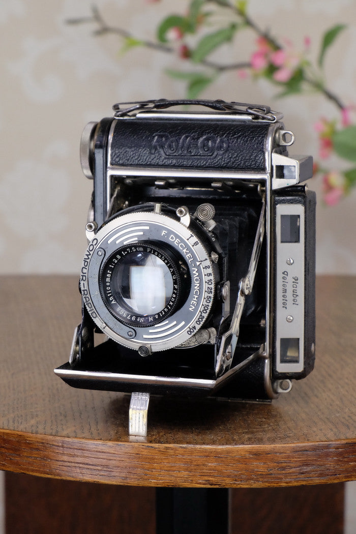 Excellent! 1939 PLAUBEL ROLL-OP! 6x4.5 COUPLED RANGEFINDER CAMERA. Freshly Serviced! - Plaubel- Petrakla Classic Cameras