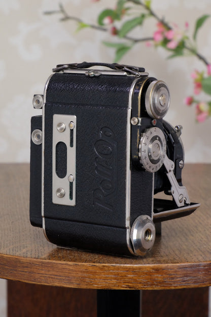 Excellent! 1939 PLAUBEL ROLL-OP! 6x4.5 COUPLED RANGEFINDER CAMERA. Freshly Serviced! - Plaubel- Petrakla Classic Cameras