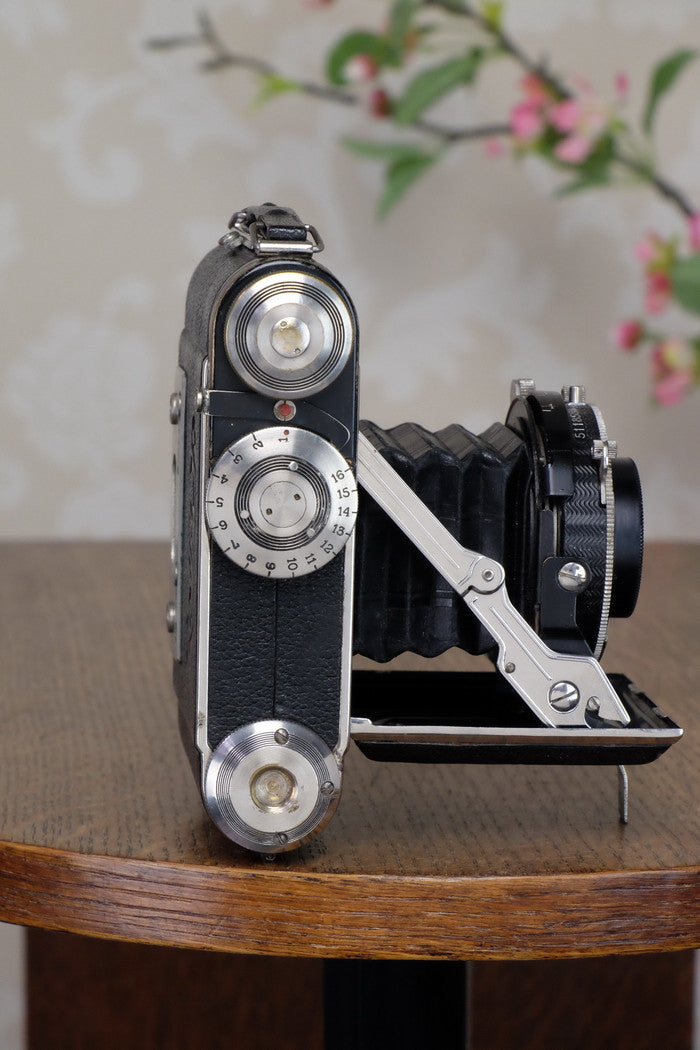 Excellent! 1939 PLAUBEL ROLL-OP! 6x4.5 COUPLED RANGEFINDER CAMERA. Freshly Serviced! - Plaubel- Petrakla Classic Cameras