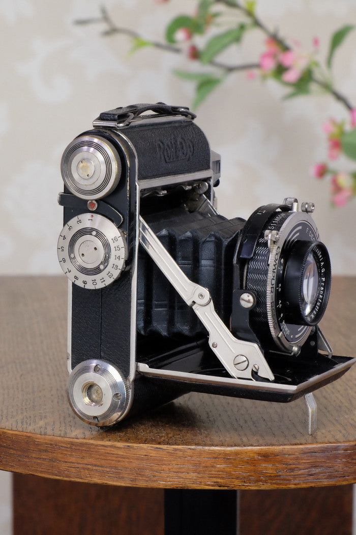 Excellent! 1939 PLAUBEL ROLL-OP! 6x4.5 COUPLED RANGEFINDER CAMERA. Freshly Serviced! - Plaubel- Petrakla Classic Cameras