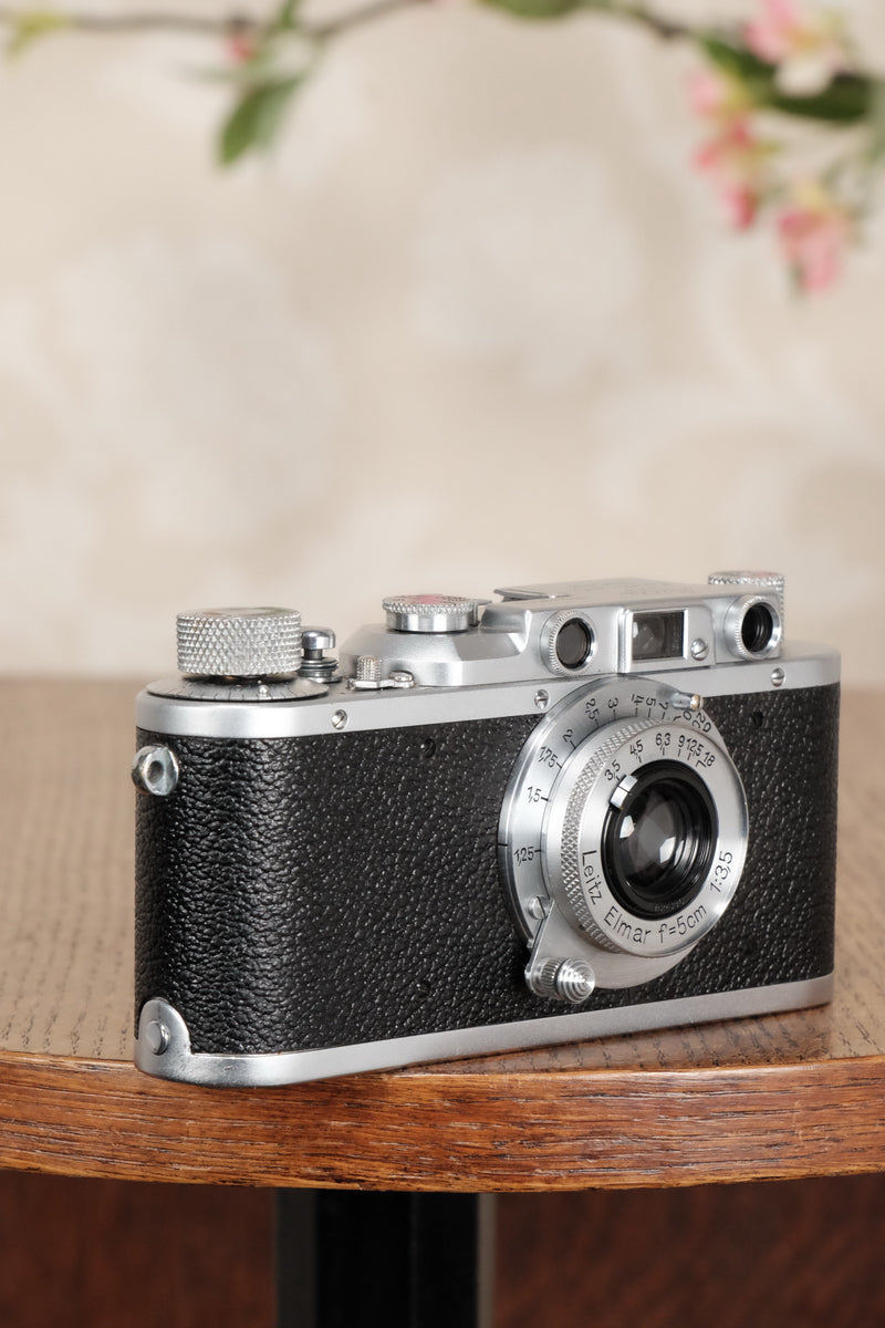 SUPERB! 1937 Leitz Leica II , complete with Elmar lens, Freshly Serviced, CLA'd - Leitz- Petrakla Classic Cameras