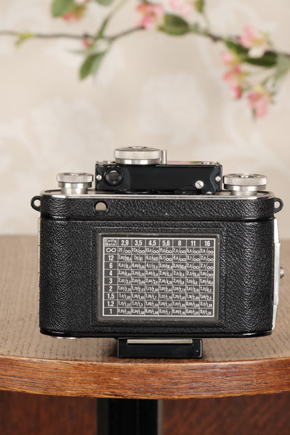 SUPERB! 1937 Certo Dollina II, 35mm Rangefinder camera, Freshly Serviced, CLA’d - Certo- Petrakla Classic Cameras