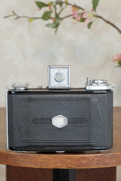 Superb! 1938 Zeiss Ikon 6x6 Ikonta with case, CLA'd, Freshly Serviced!