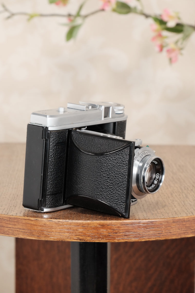 Superb! 1952 6x6 Voigtlander Perkeo II with Color-Skopar Lens & Synchro-Compur Shutter, CLA’d, Freshly Serviced! - Voigtlander- Petrakla Classic Cameras