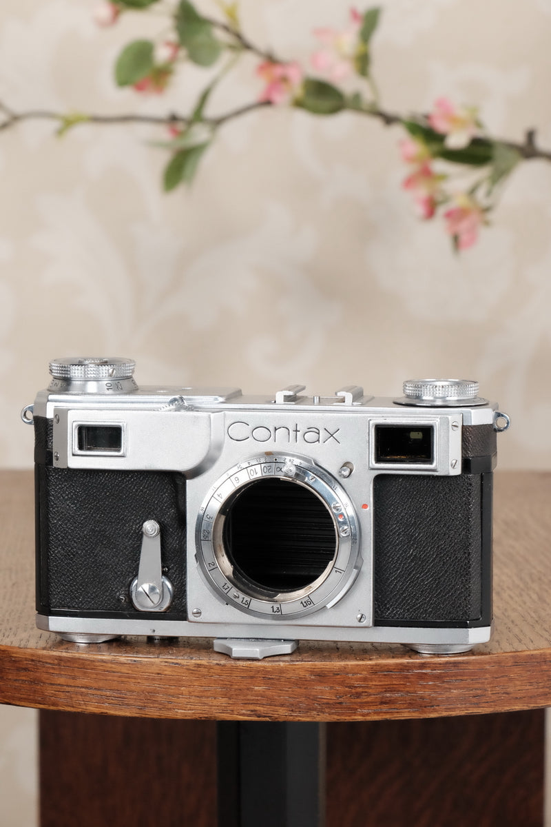 Superb! 1939 Zeiss Ikon Contax II Body, CLA'd, Freshly Serviced! - Zeiss-Ikon- Petrakla Classic Cameras