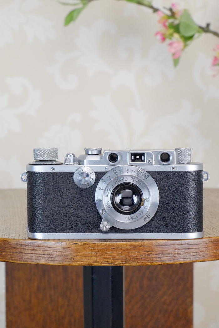 SUPERB! 1938 Leitz Leica IIIa with elmar lens CLA’d, FRESHLY SERVICED! - Leitz- Petrakla Classic Cameras