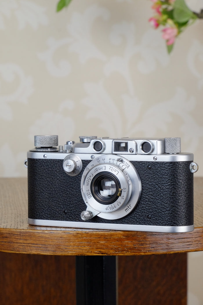 SUPERB! 1938 Leitz Leica IIIa with elmar lens CLA’d, FRESHLY SERVICED! - Leitz- Petrakla Classic Cameras