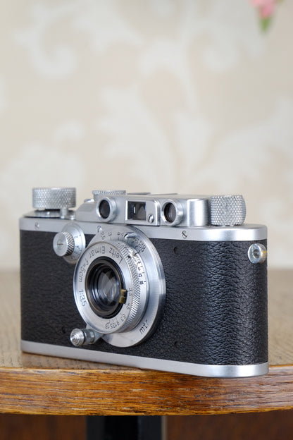 SUPERB! 1938 Leitz Leica IIIa with elmar lens CLA’d, FRESHLY SERVICED! - Leitz- Petrakla Classic Cameras