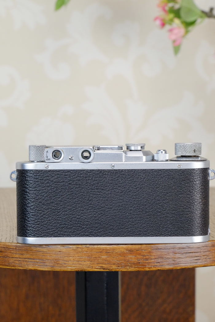 SUPERB! 1938 Leitz Leica IIIa with elmar lens CLA’d, FRESHLY SERVICED! - Leitz- Petrakla Classic Cameras