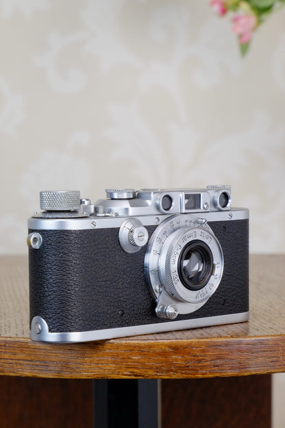 SUPERB! 1938 Leitz Leica IIIa with elmar lens CLA’d, FRESHLY SERVICED! - Leitz- Petrakla Classic Cameras