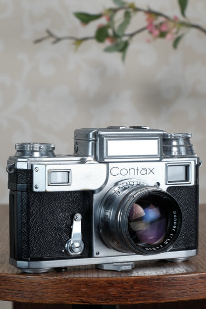 Superb 1941 Zeiss Ikon Contax with a 1.5/50mm T coated Sonnar, CLA'd, Freshly Serviced!