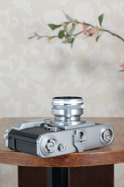 Superb 1941 Zeiss Ikon Contax with a 1.5/50mm T coated Sonnar, CLA'd, Freshly Serviced!