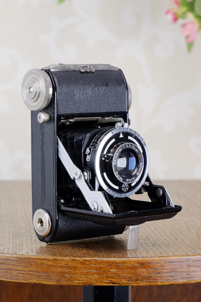 Near Mint! 1950 Balda Baldini, with beautiful original Leather Case, Freshly Serviced, CLA’d - Balda- Petrakla Classic Cameras