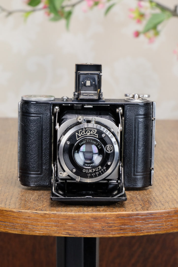 Rare 1931 Nagel Vollenda with desirable LEITZ ELMAR, Freshly Serviced! - Nagel- Petrakla Classic Cameras