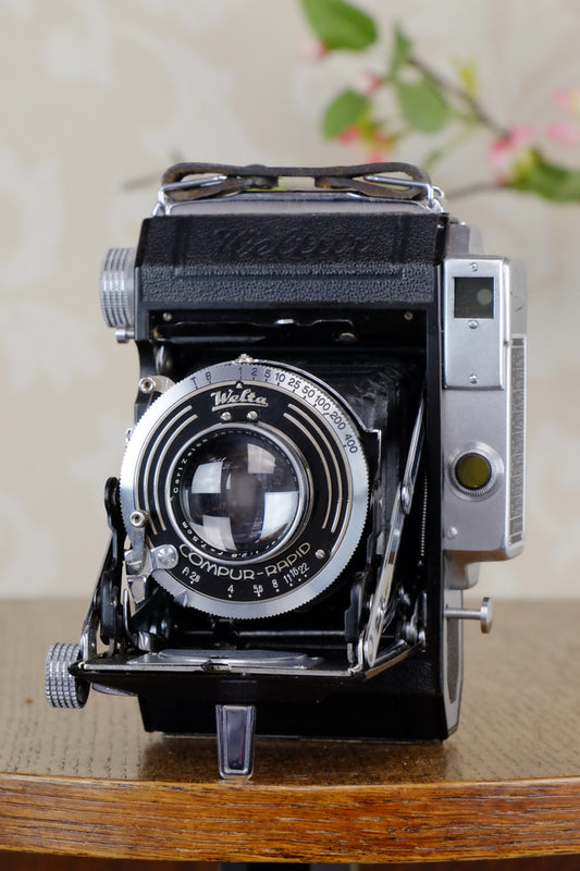 Near Mint! 1937 WELTA WELTUR, CLA’d 6x6 Medium format, Coupled Rangefinder Camera, CLAd, FRESHLY SERVICED! - Welta- Petrakla Classic Cameras