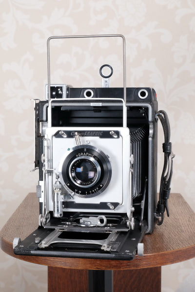 Near Mint! 1956 Graflex Crown Graphic, 4x5 coupled Rangefinder, CLA'd, FRESHLY SERVICED! - Graflex- Petrakla Classic Cameras